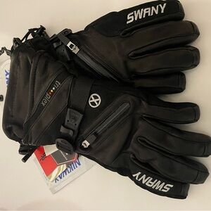 SWANY Gloves Womens LARGE TRI-PLEX SX-43 Black Leather Gloves
